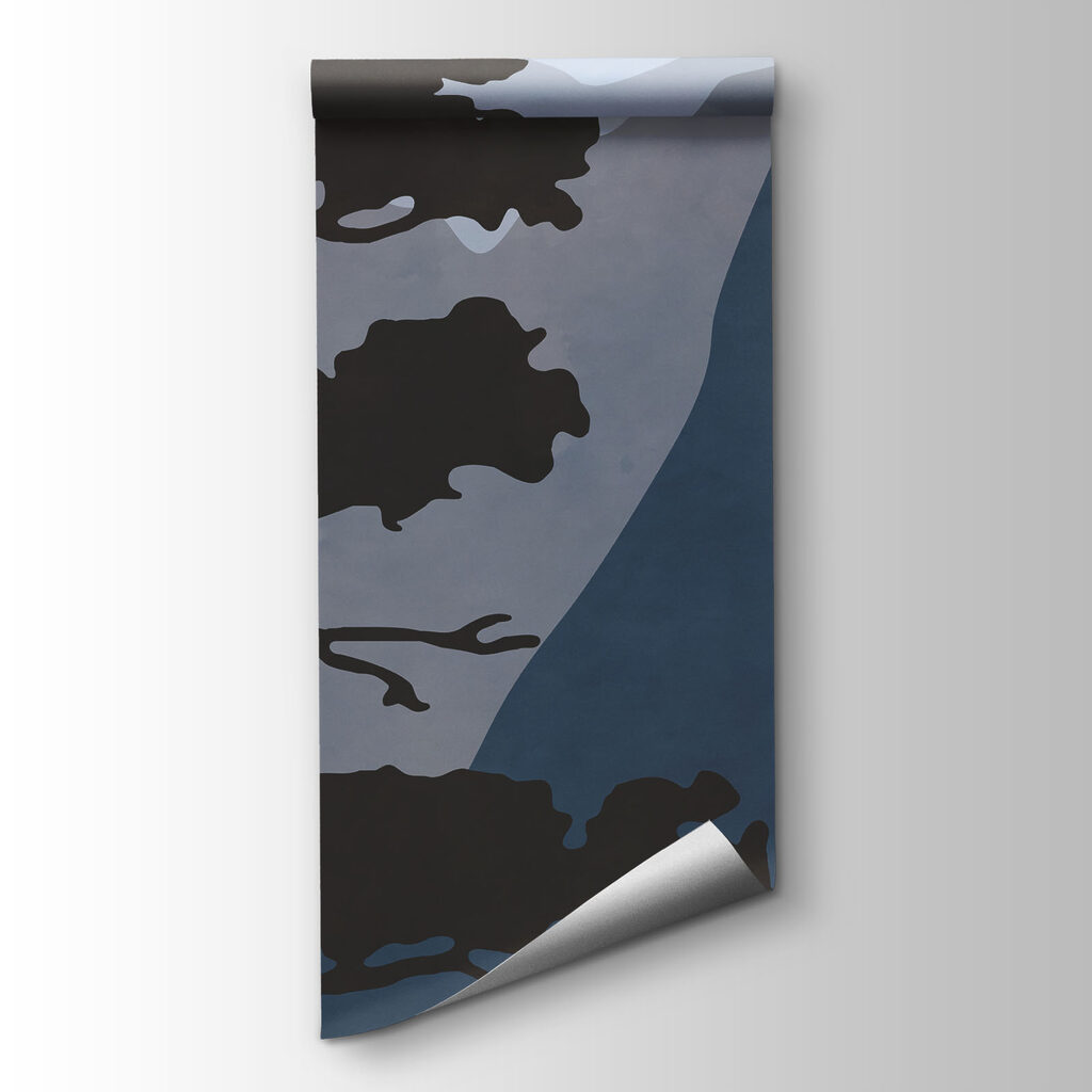 Pins et montagnes colorées — vue du produit
