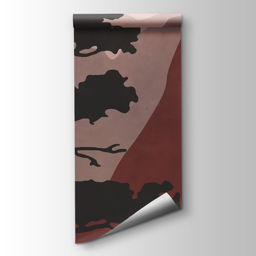 Pins et montagnes colorées — vue du produit