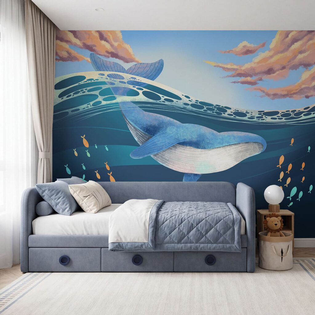 Baleine sous les vagues — intérieur 2