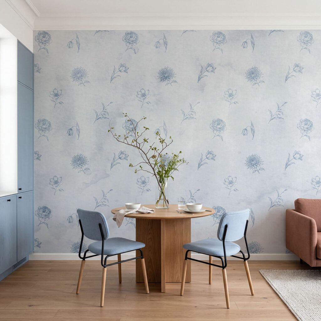 Fleurettes sur fond patiné — intérieur 2