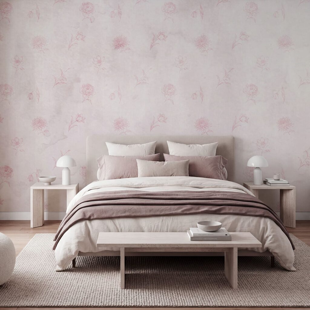 Fleurettes sur fond patiné — intérieur 2