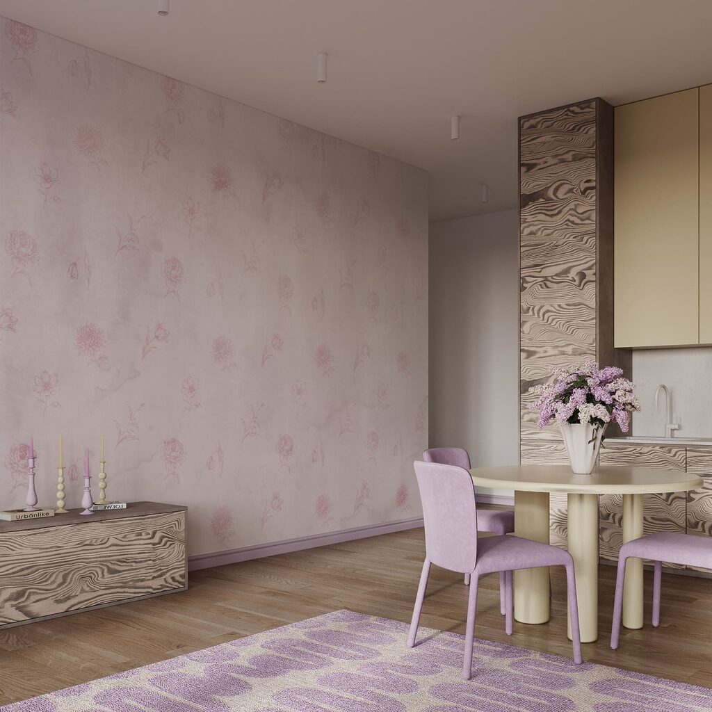 Fleurettes sur fond patiné — intérieur 3