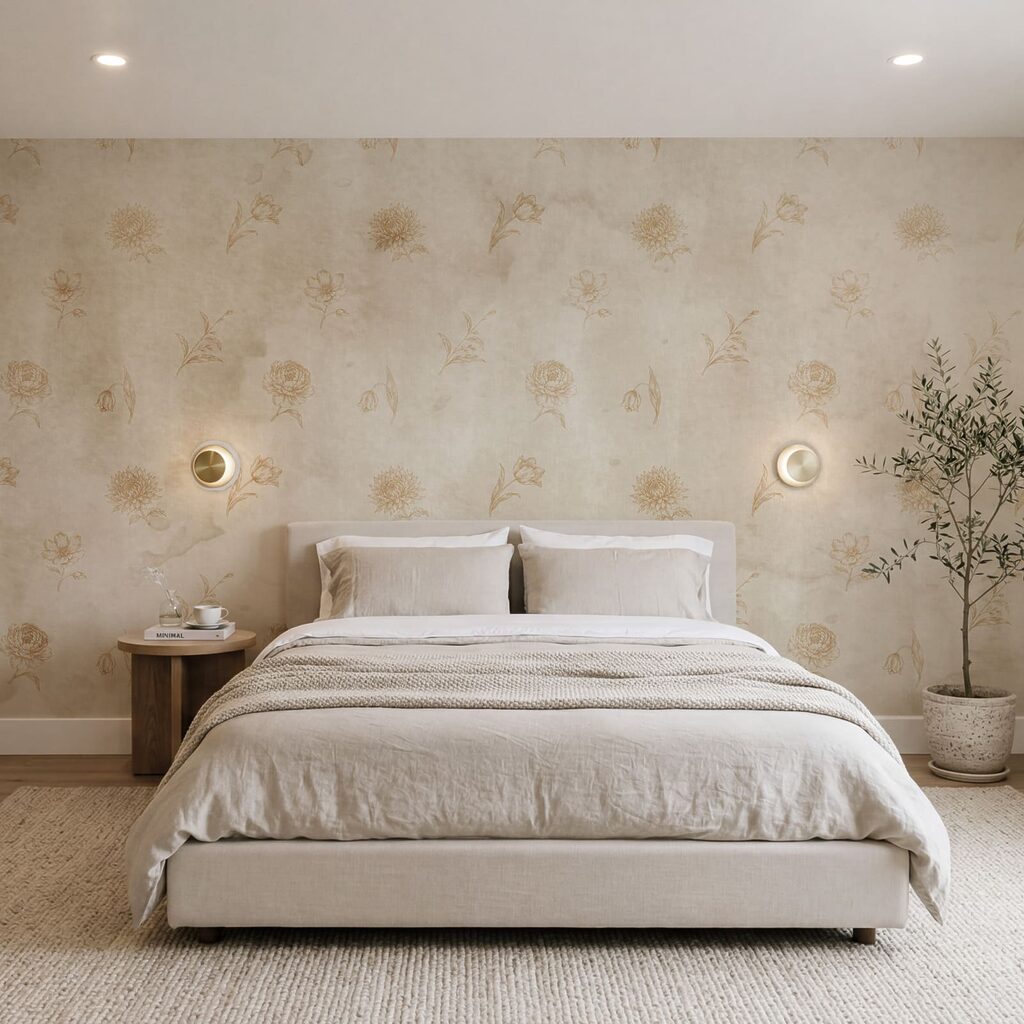 Fleurettes sur fond patiné — intérieur 2
