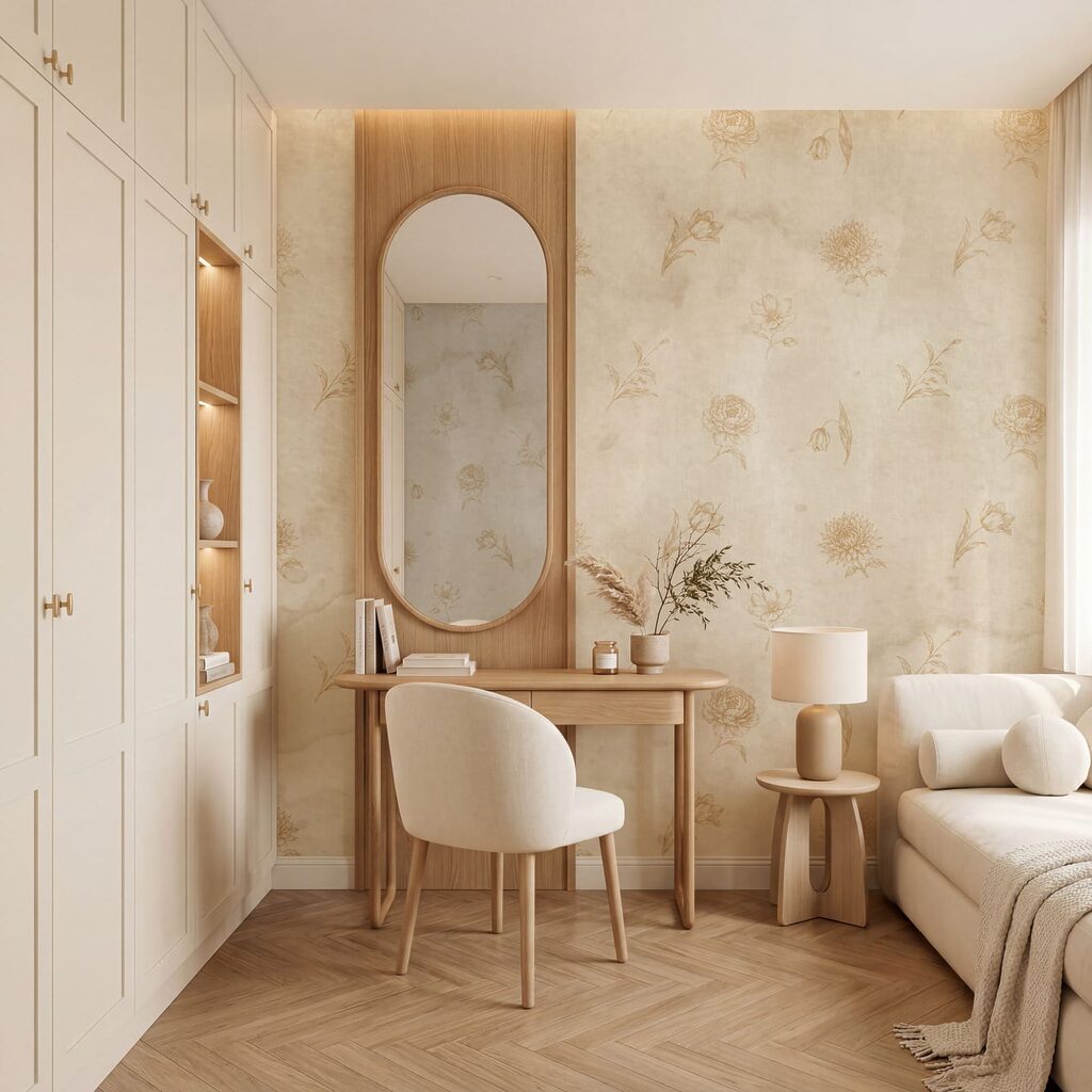 Fleurettes sur fond patiné — intérieur 1