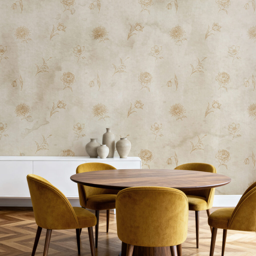 Fleurettes sur fond patiné — intérieur 3