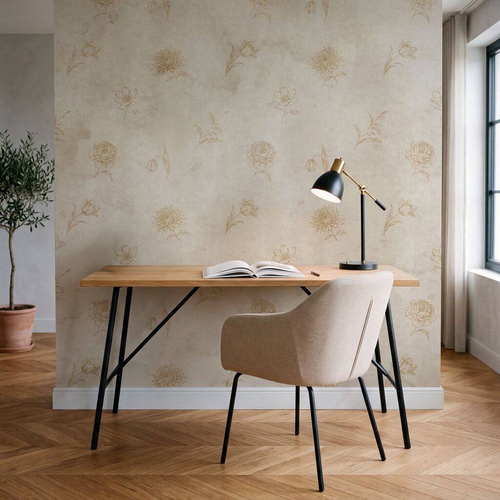 Fleurettes sur fond patiné — intérieur 4
