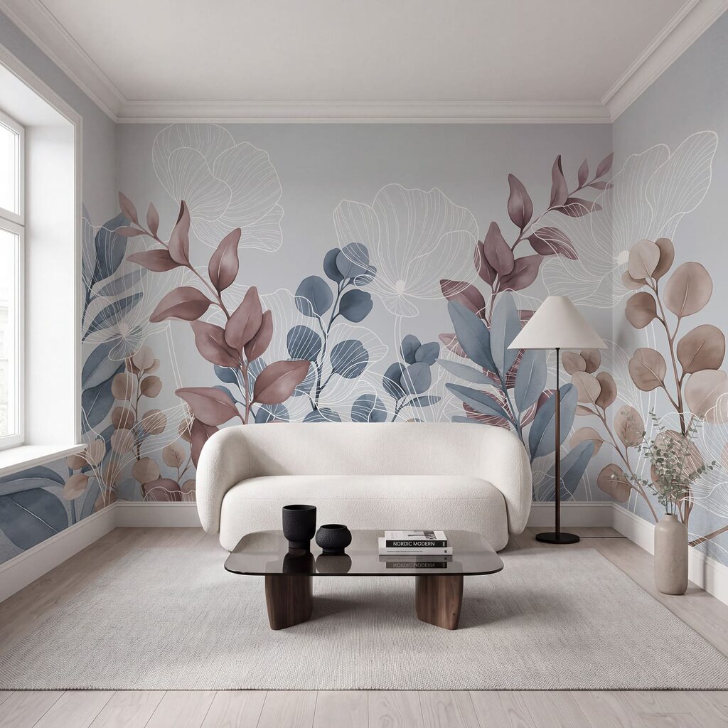 Feuilles aux nervures blanches — intérieur 1