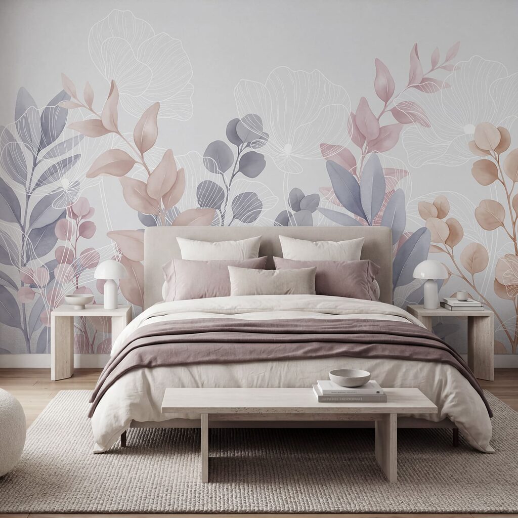 Feuilles aux nervures blanches — intérieur 1