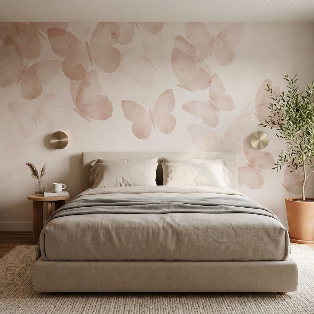 Papillons et nuages peints — intérieur 2
