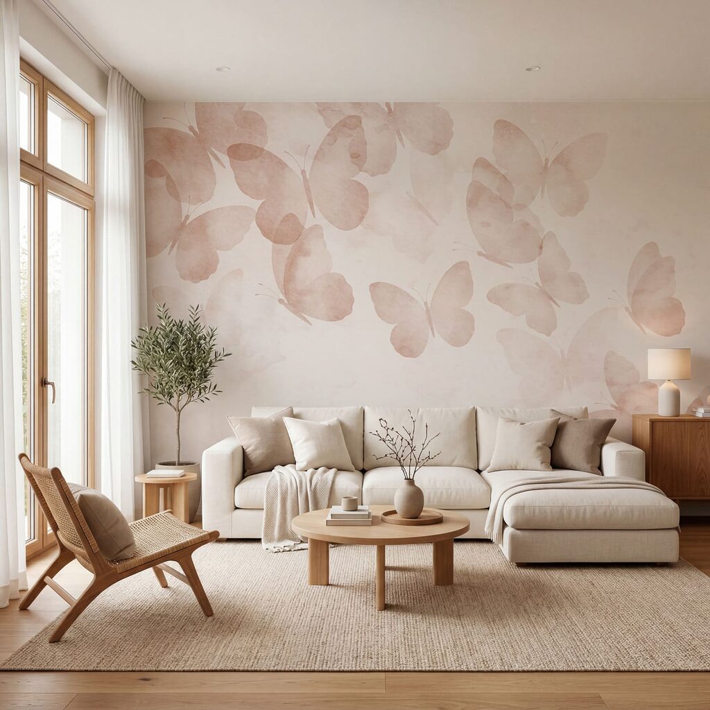 Papillons et nuages peints — intérieur 1