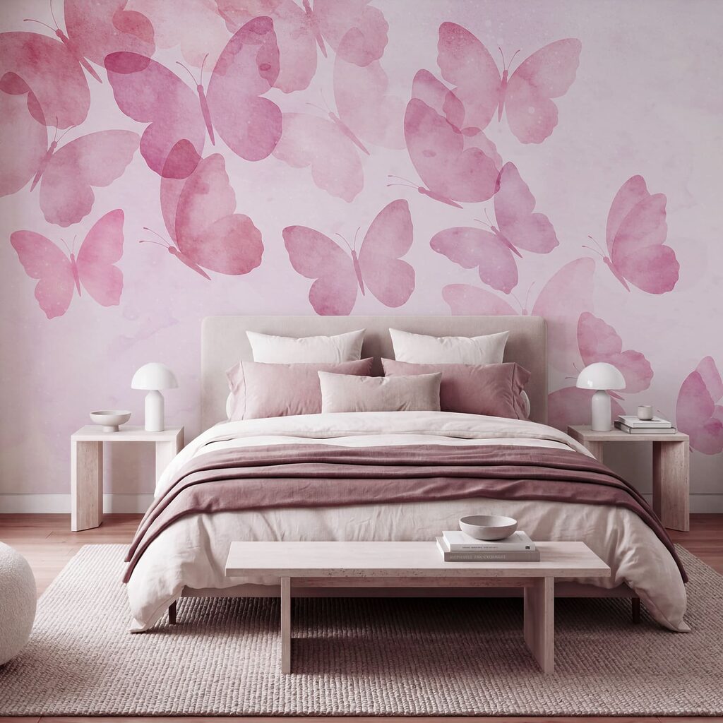 Papillons et nuages peints — intérieur 2