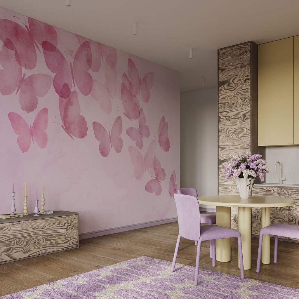 Papillons et nuages peints — intérieur 3