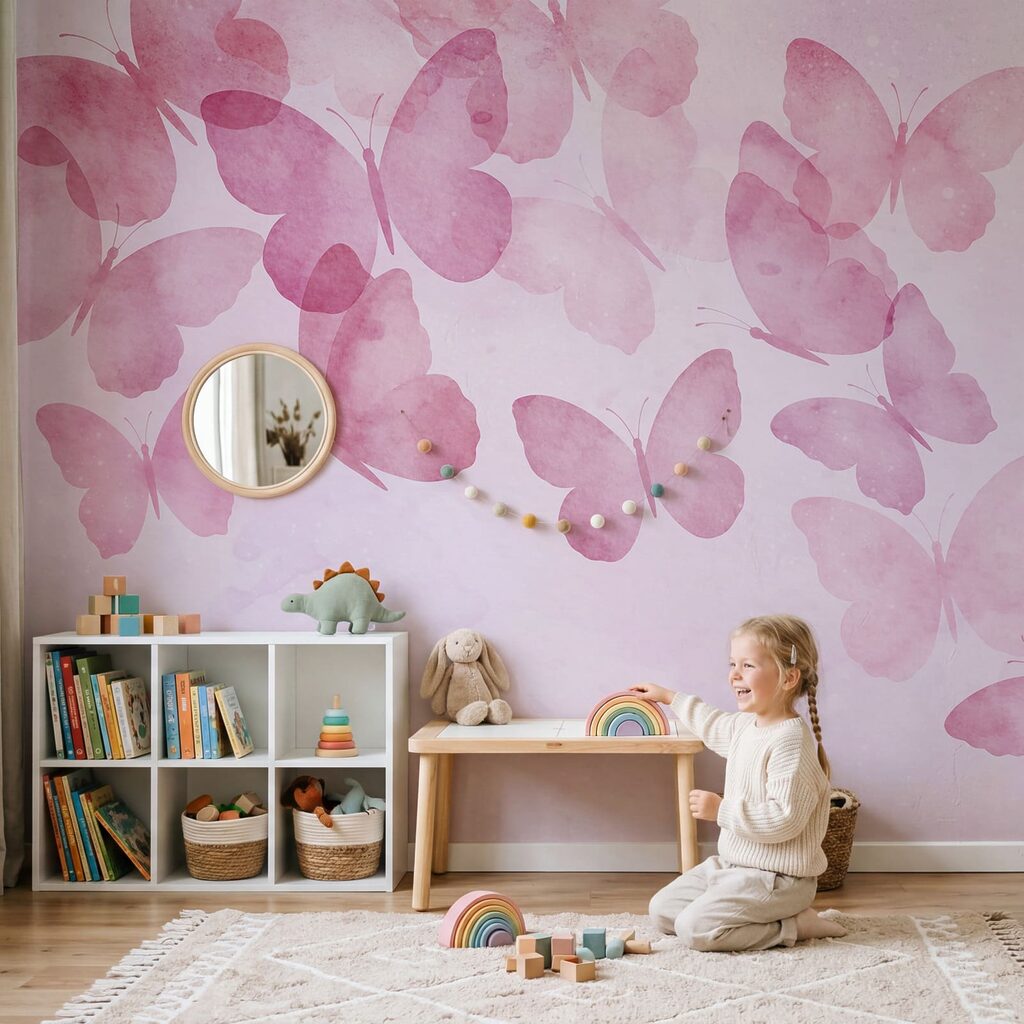 Papillons et nuages peints — intérieur 1