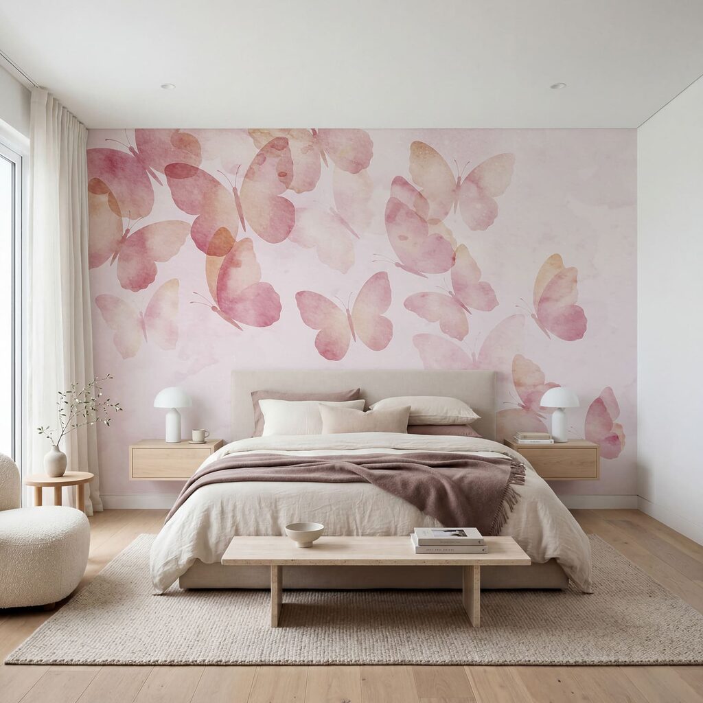 Papillons et nuages peints — intérieur 1