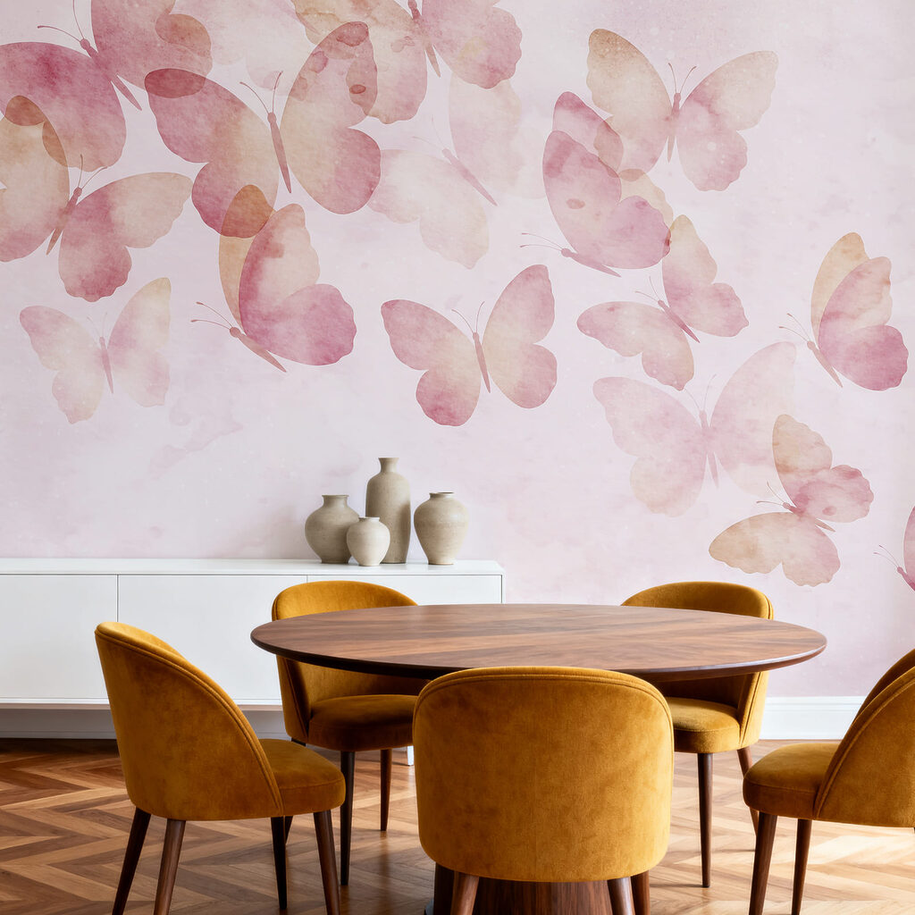 Papillons et nuages peints — intérieur 3