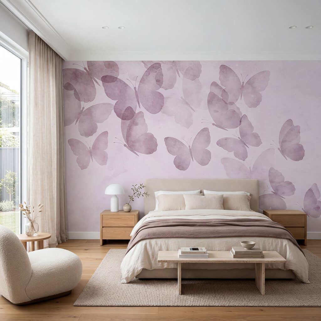 Papillons et nuages peints — intérieur 1