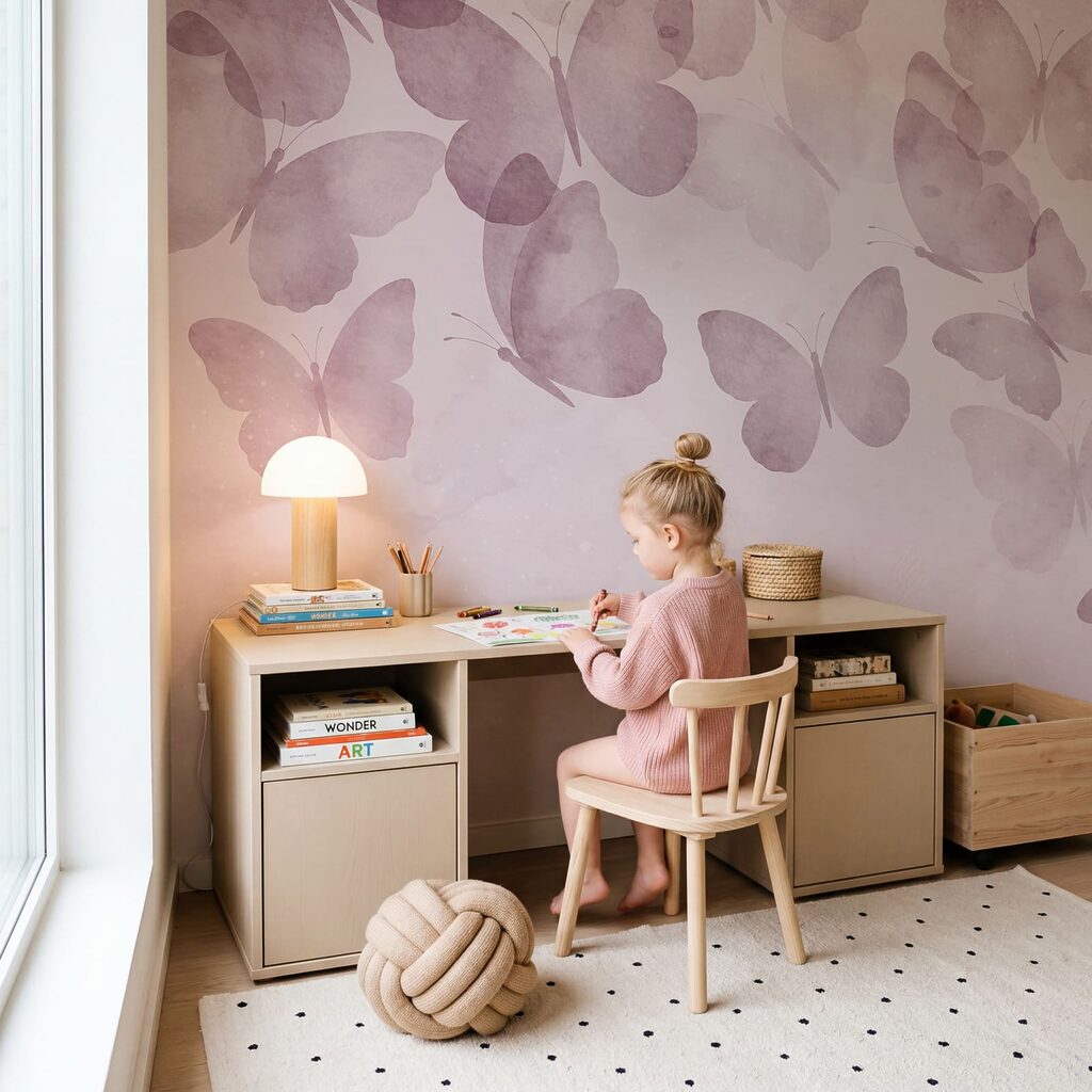 Papillons et nuages peints — intérieur 4