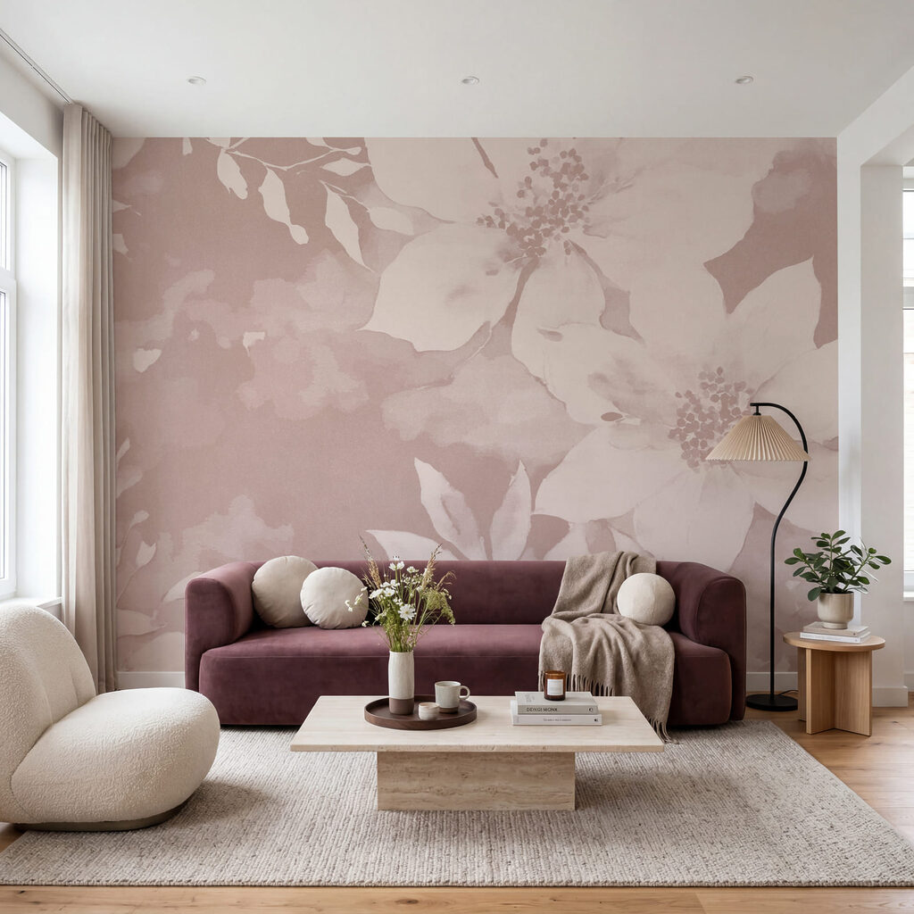 Jardin en fleurs dans un intérieur