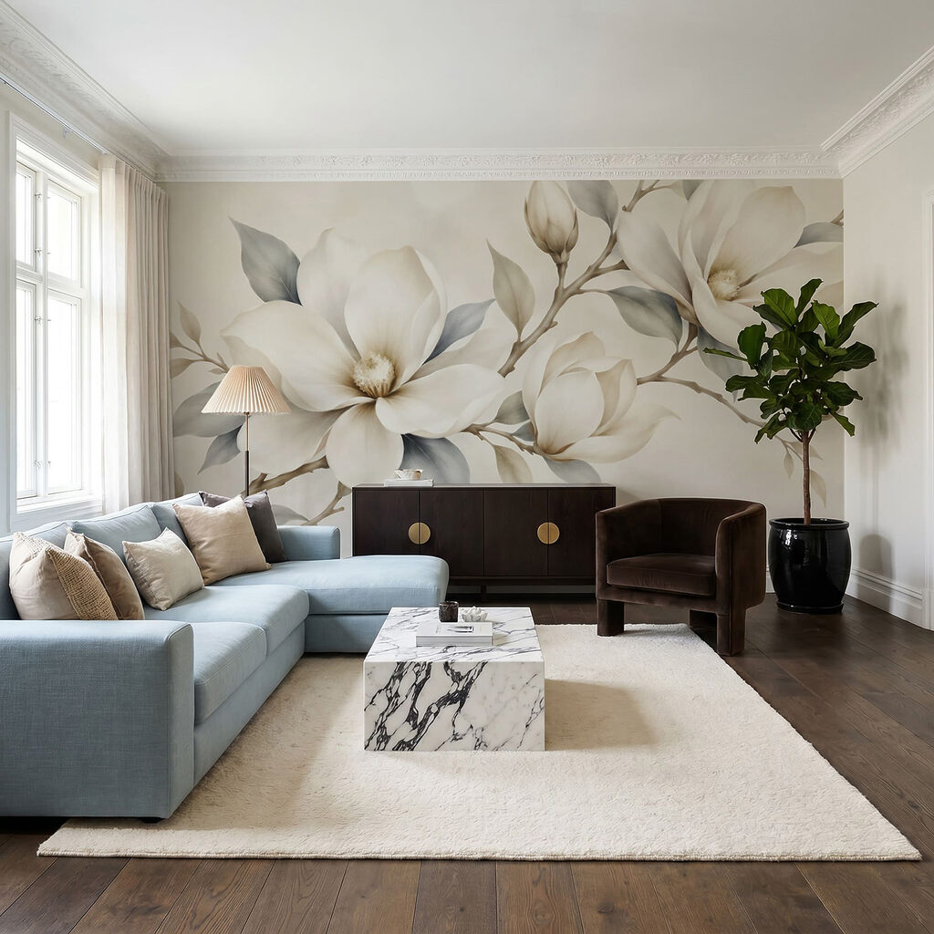 Fleurs blanches sur rameaux — intérieur 3