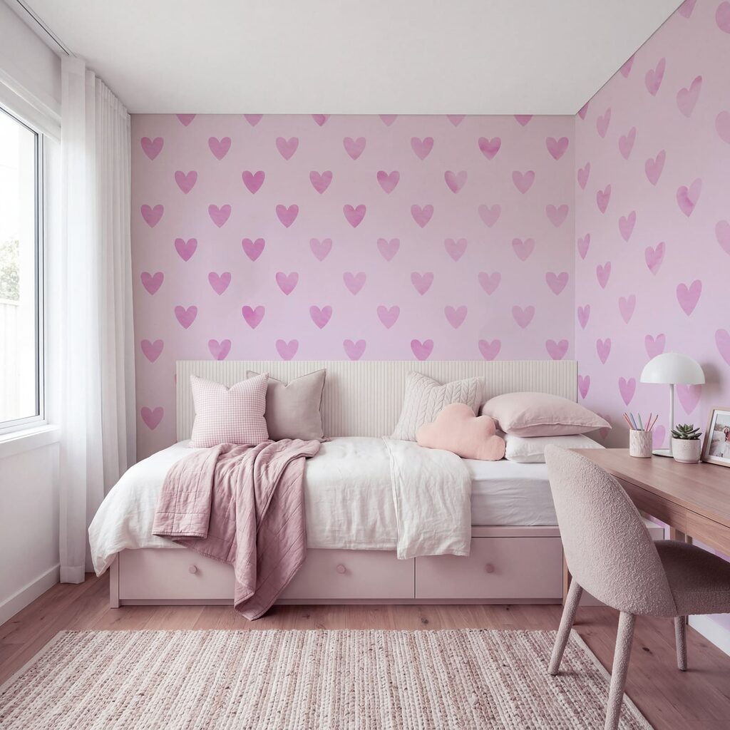 Petits cœurs répétés — intérieur 1