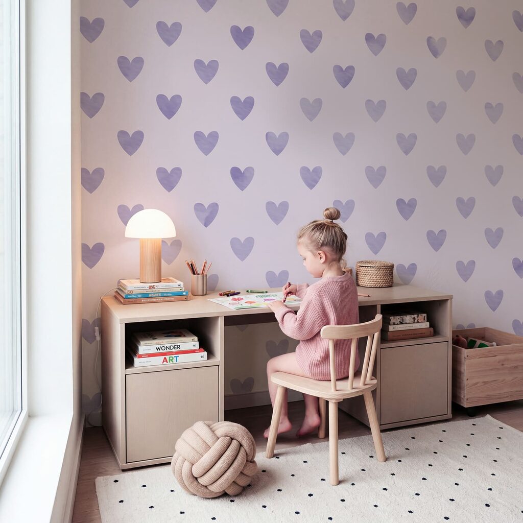Petits cœurs répétés — intérieur 1