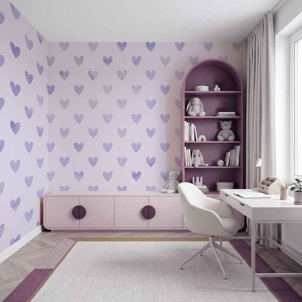 Petits cœurs répétés — intérieur 2