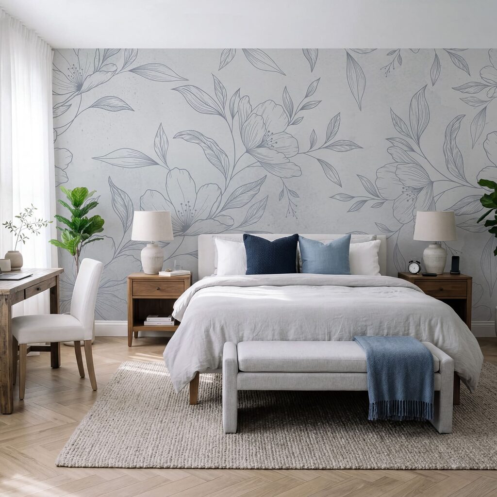 Fleurs finement dessinées — intérieur 1