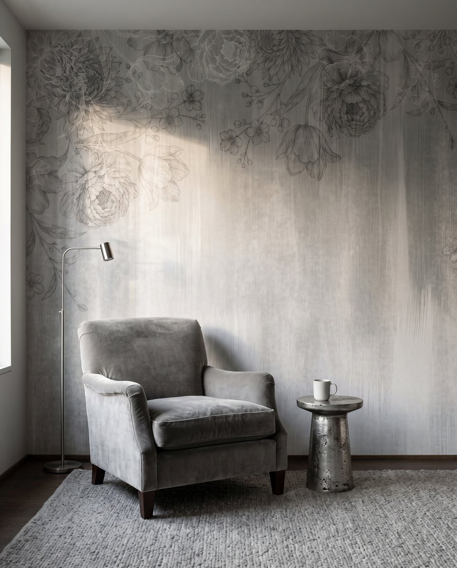 Fleurs sur traînées peintes — intérieur 2
