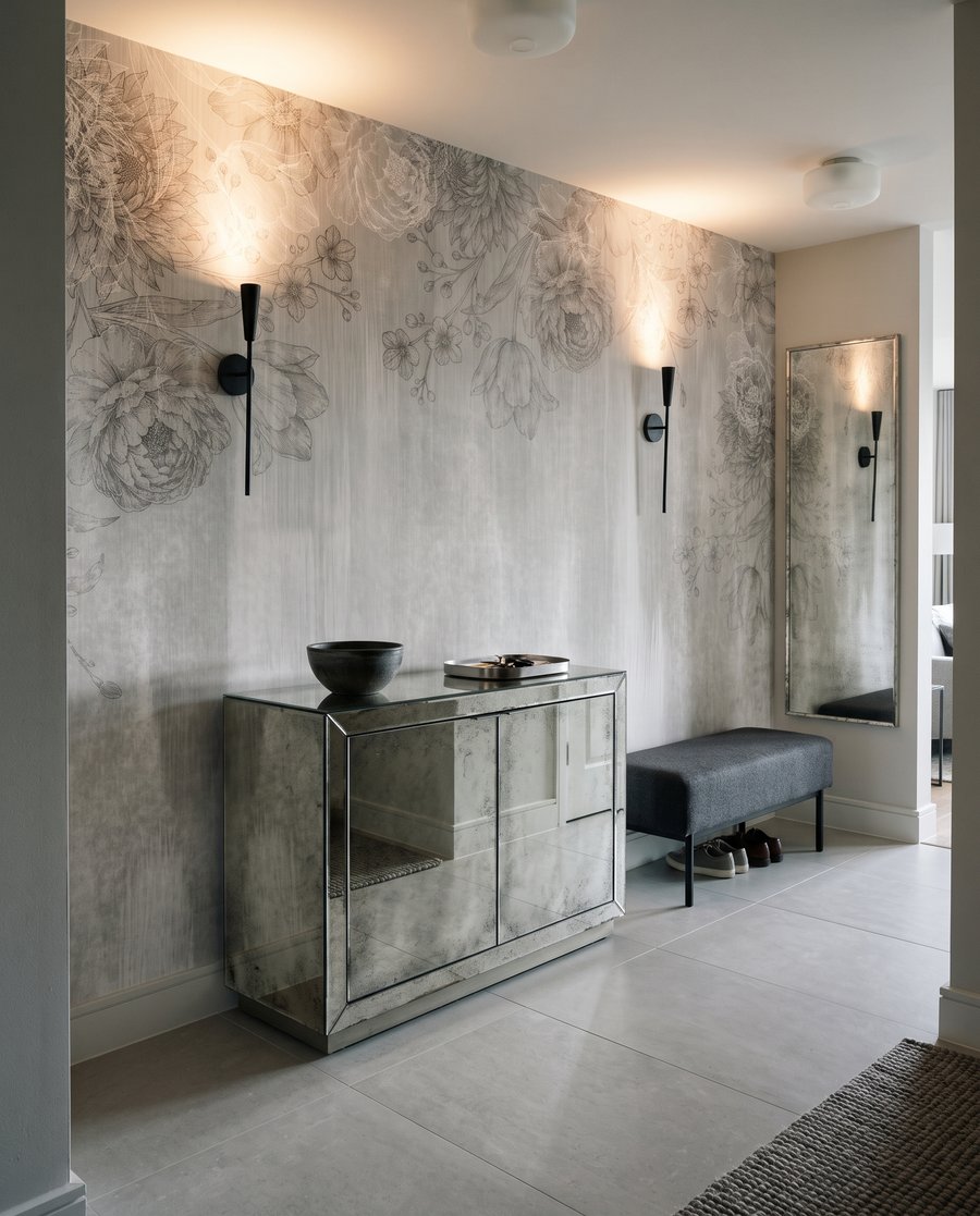 Fleurs sur traînées peintes — intérieur 3