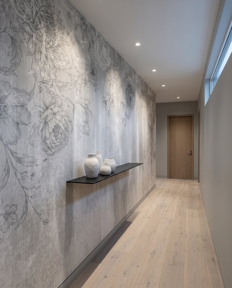 Fleurs sur traînées peintes — intérieur 4