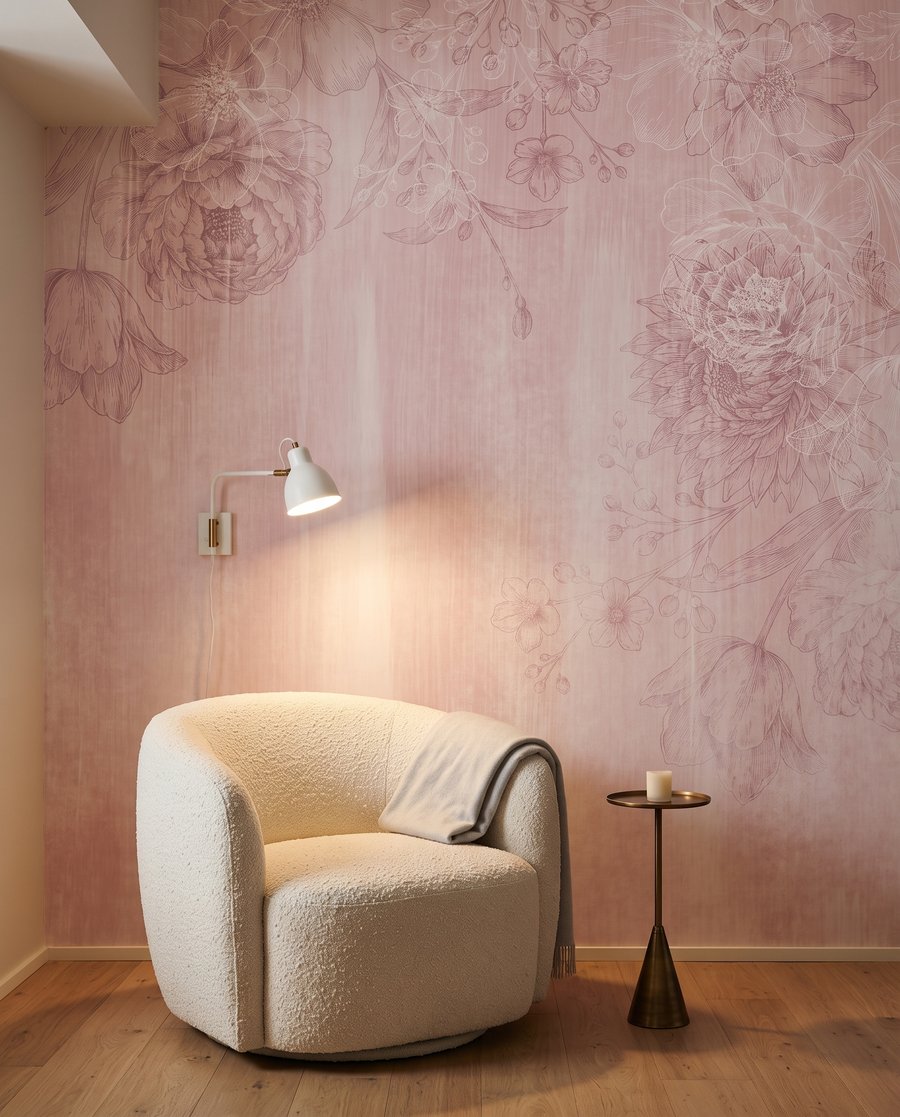 Fleurs sur traînées peintes — intérieur 2
