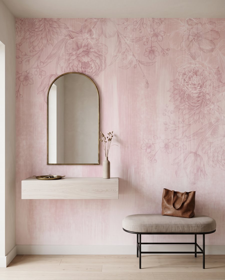 Fleurs sur traînées peintes — intérieur 4