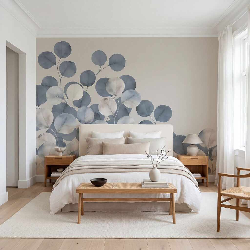 Feuilles rondes superposées dans un intérieur