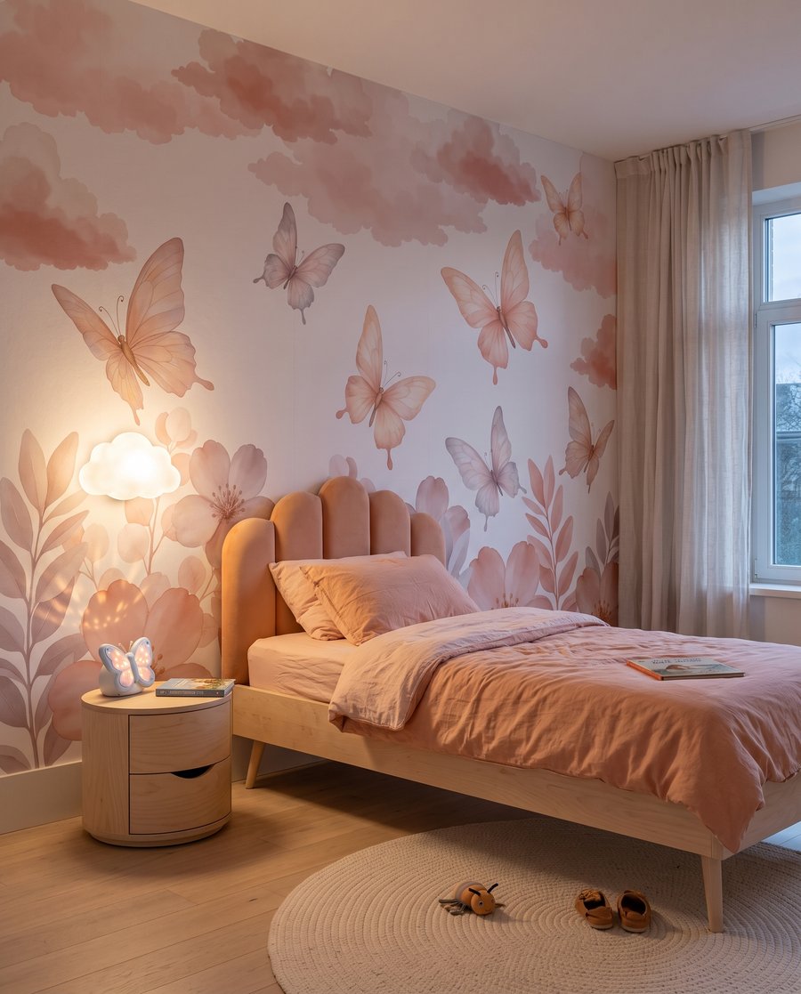 Papillons sur bordure fleurie — intérieur 5