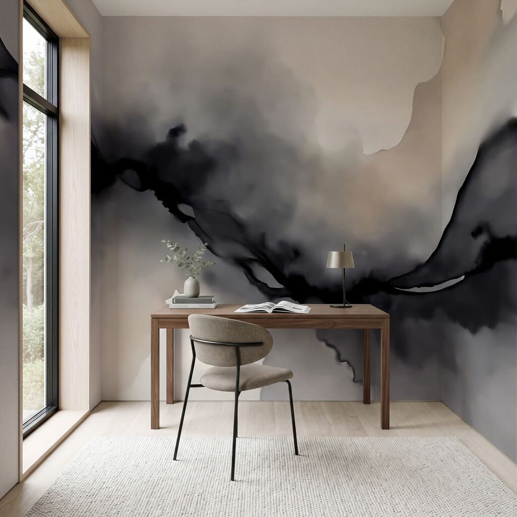 Courant sombre à l’aquarelle dans un intérieur