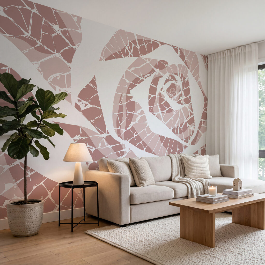 Rose en éclats colorés — intérieur 1