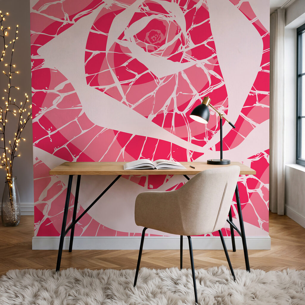 Rose en éclats colorés — intérieur 1