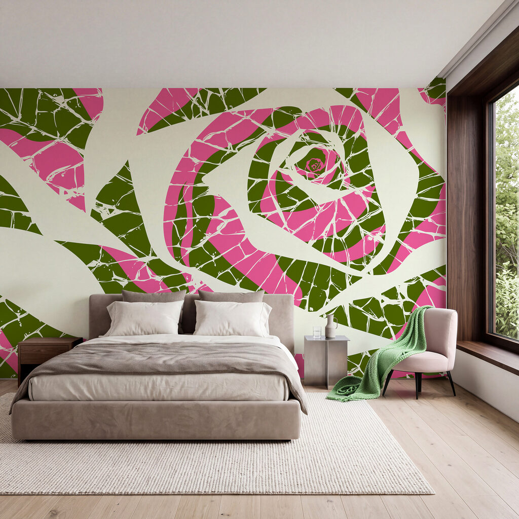 Rose en éclats colorés — intérieur 2