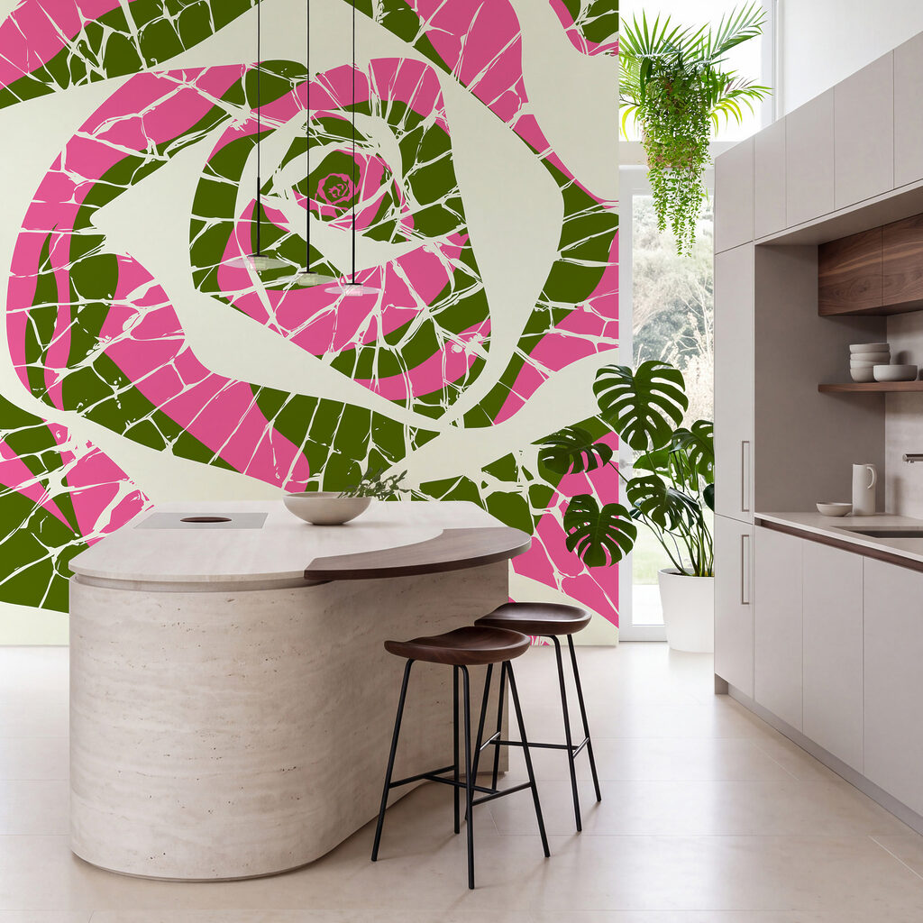 Rose en éclats colorés — intérieur 1