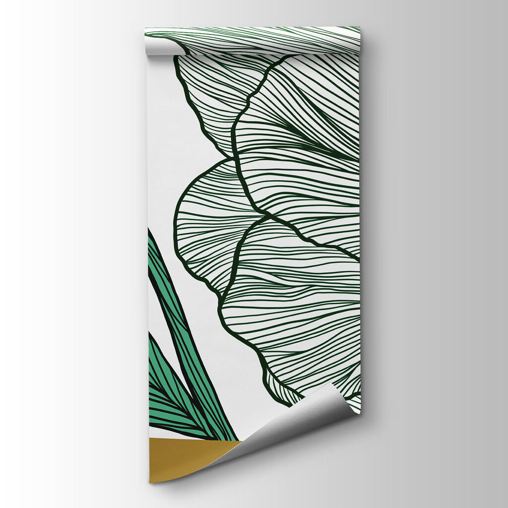 Fleurs sur vagues colorées — vue du produit