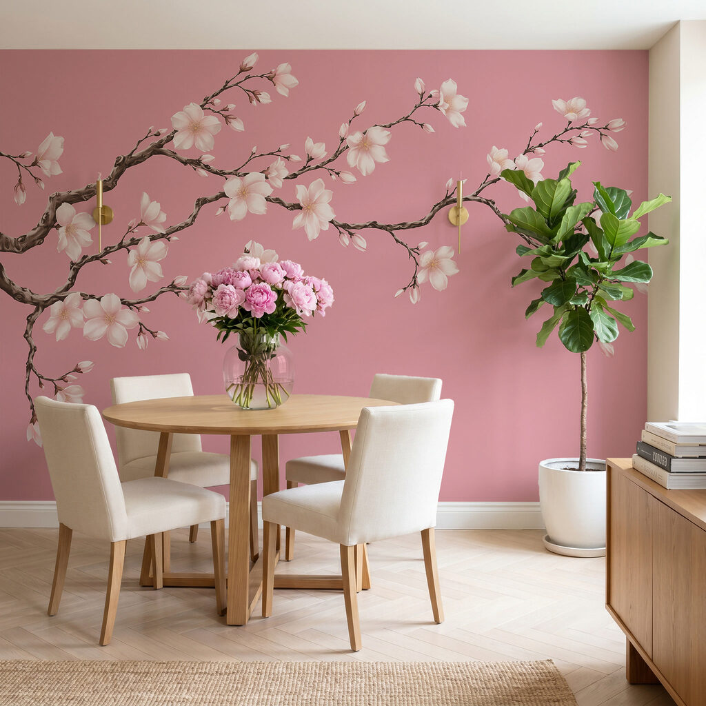 Branche en fleurs dans un intérieur