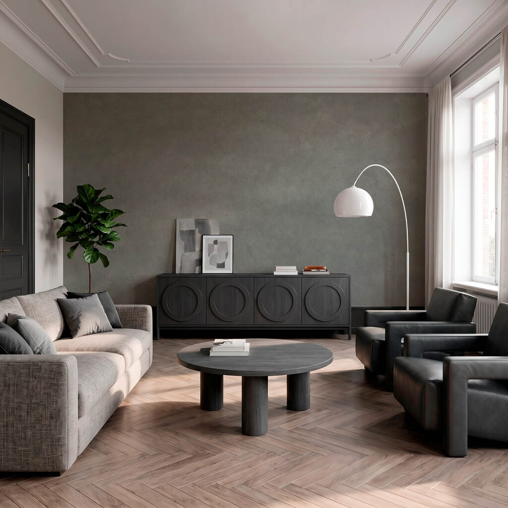Taches grises superposées dans un intérieur