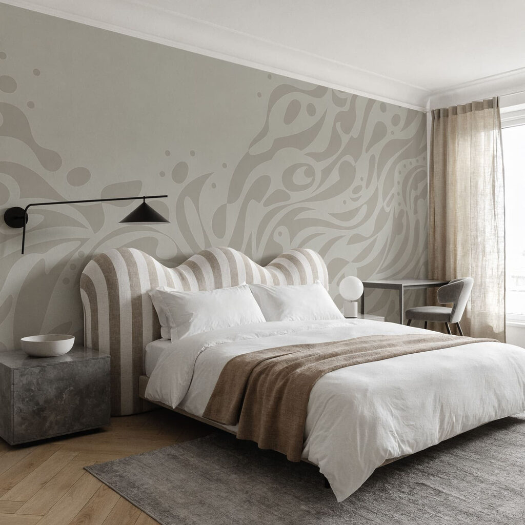 Volutes de feuilles dans un intérieur