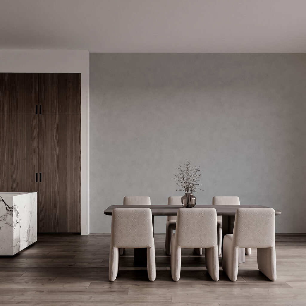 Voile gris-bleu dans un intérieur