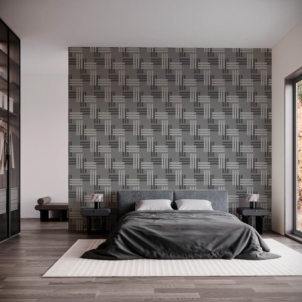 Traits en trame tressée dans un intérieur