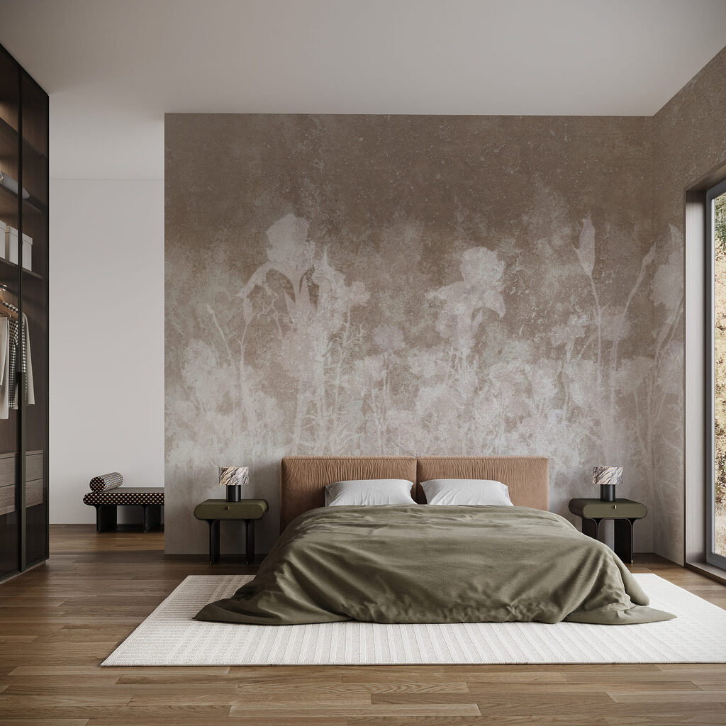 Empreintes de fleurs sauvages dans un intérieur