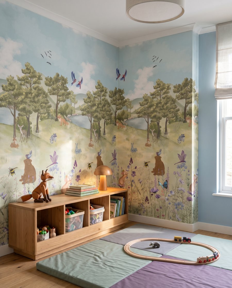 Amis de la forêt parmi les fleurs — intérieur 2