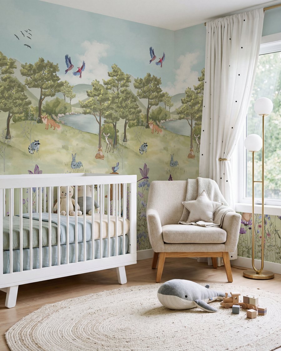 Amis de la forêt parmi les fleurs — intérieur 4