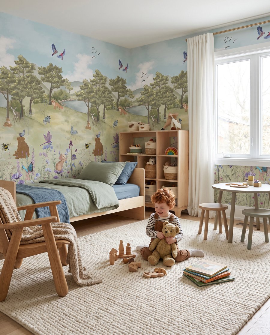 Amis de la forêt parmi les fleurs — intérieur 5