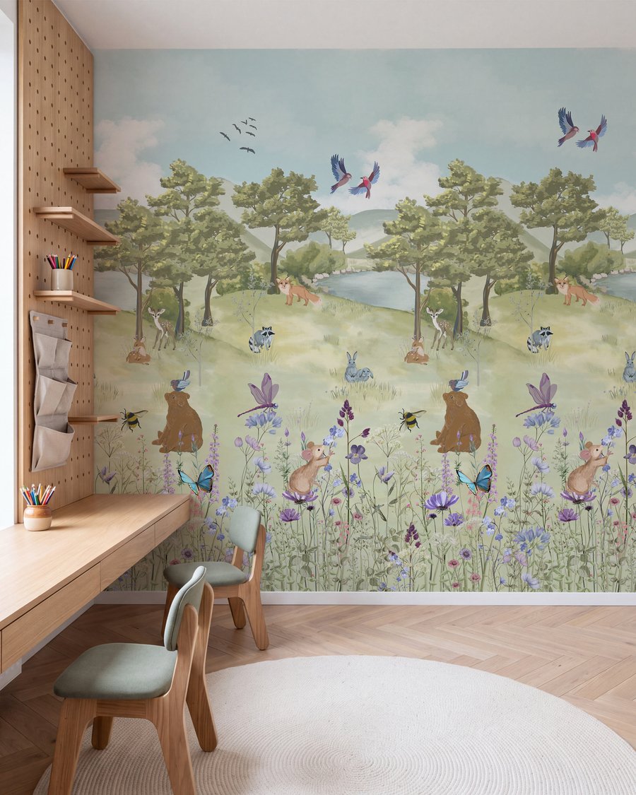 Amis de la forêt parmi les fleurs — intérieur 7